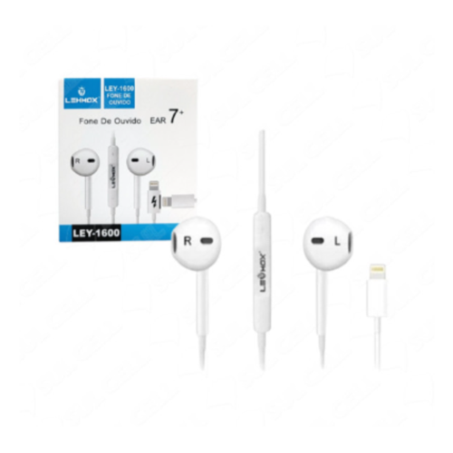 FONE IOS EAR 7+ (COM ENTRADA IOS) -LEHMOX